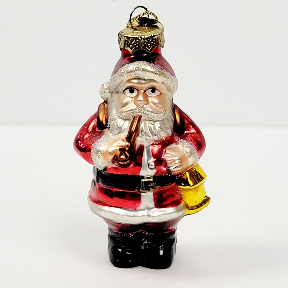 Vtg 2002~Thomas Pacconi Classic Santa Lantern Pipe Holiday Christmas Ornament